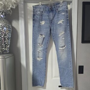 American Eagle Outfitters Light Blue Distressed Jeans